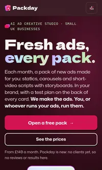 Packday on a phone